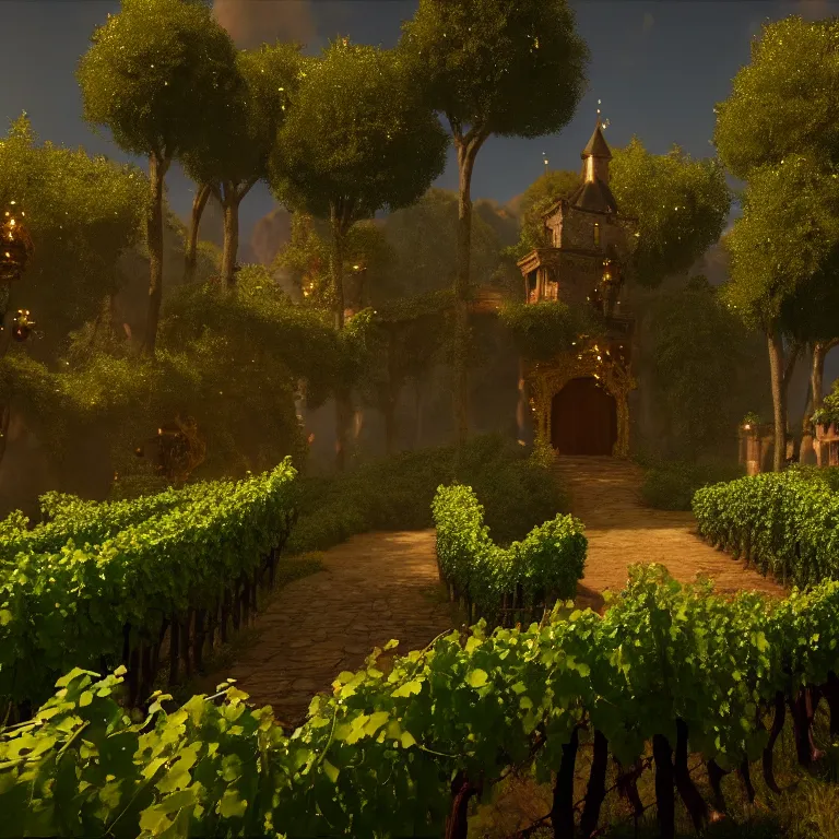 Prompt: fairy tales of princess of vines with a clear skin, ornate 8 k gorgeous intricate gold detailed unreal engine rendered