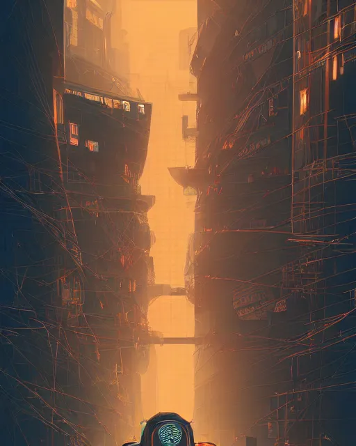 Image similar to beautiful painting of a cyberpunk paris inspired by phillipe stark, art by mike winkelmann, golden hour, illustration, highly detailed, simple, smooth and clean vector curves, no jagged lines, vector art, smooth, artstation