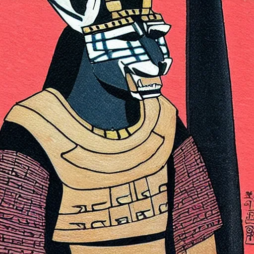 Image similar to anubis as a samurai