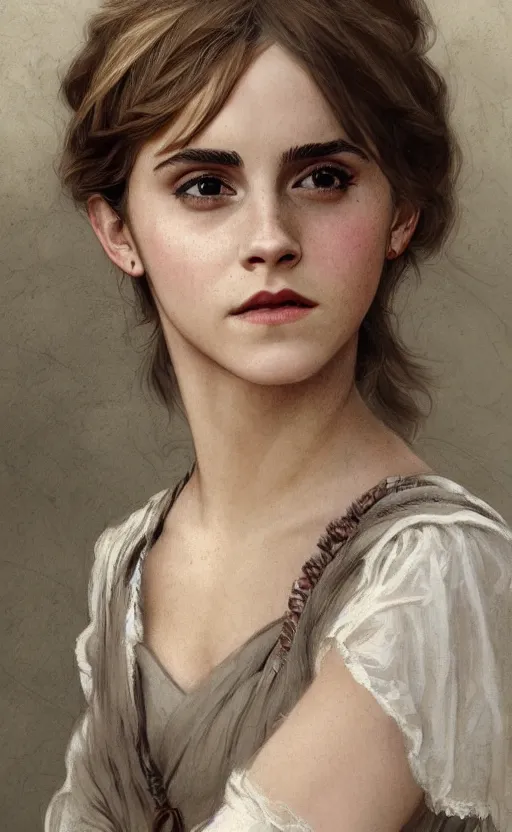 Image similar to emma watson, annasophia robb, traditional corsican, intricate, highly detailed, artstation, illustration, jurgens, rutkowski, bouguereau