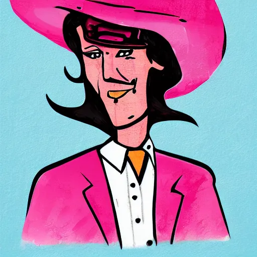 Image similar to Pink cowboy hat, Poster illustration