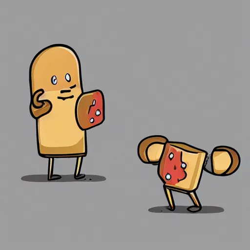 Image similar to ' bread toast'character