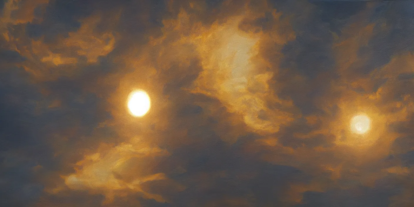 Image similar to close-up of the sun, cinematic lighting, detailed oil painting, hyperrealistic, 8k