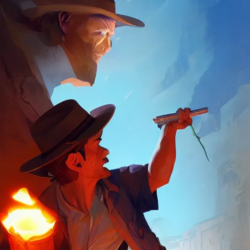 Image similar to hero world raiders of the lost ark 1 9 8 1, behance hd by jesper ejsing, by rhads, makoto shinkai and lois van baarle, ilya kuvshinov, rossdraws global illumination