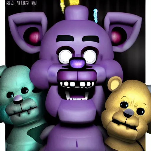 FNAF 10 game ultra realistic and scary poster, Stable Diffusion