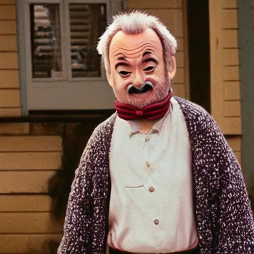 Prompt: A still pf Bill Murray in Spirited Away