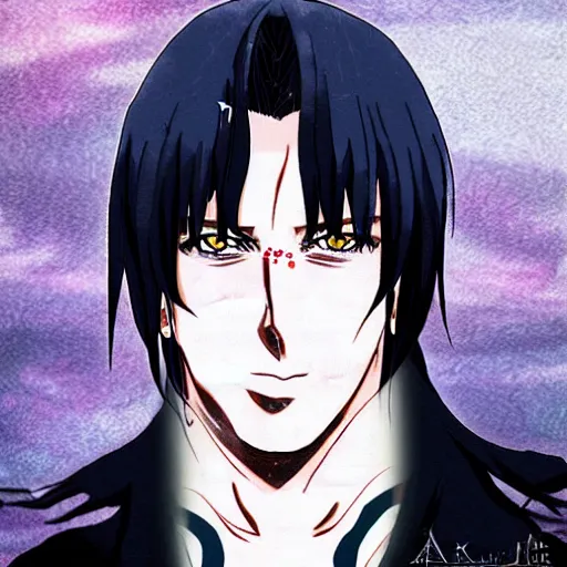 Prompt: Till Lindemann in anime style
