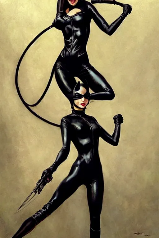 Prompt: aeon flux as catwoman picture by Greg Rutkowski, dynamic pose, flawless, matte painting, intricate, fantasy concept art, elegant, by Stanley Artgerm Lau, WLOP, golden ratio, thomas kindkade, alphonse mucha, loish, Peter chung, norman Rockwell,