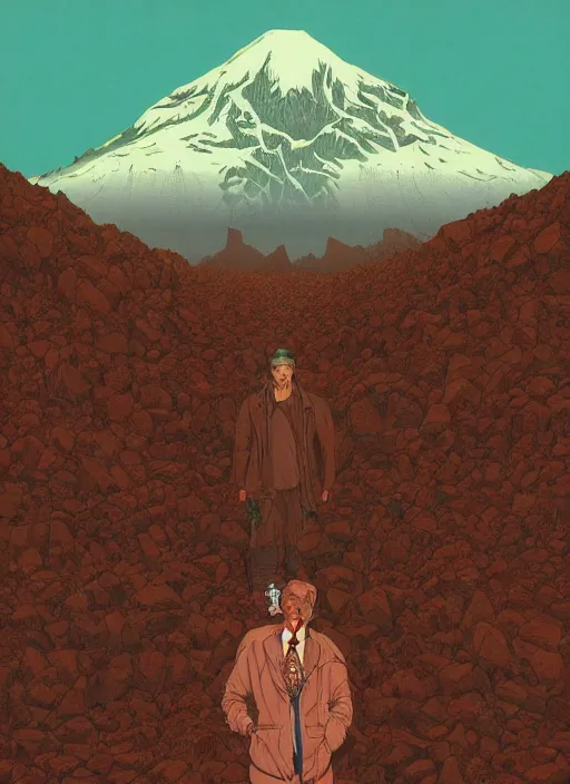 Prompt: Twin Peaks movie poster artwork by Michael Whelan and Tomer Hanuka, Rendering of moloch, from a scene from Twin Peaks, clean, full of detail, Matte painting, trending on artstation and unreal engine