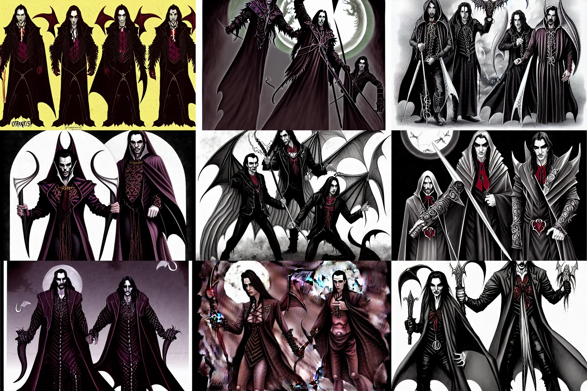 Prompt: illustration of the ordo dracul vampires of chicago, chronicles / new world of darkness ( by white wolf )