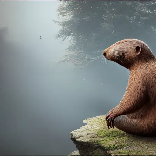 Prompt: hyperrealistic dslr film still of justin bieber disguised as a beaver, beaver dam, stunning 8 k octane comprehensive 3 d render, inspired by istvan sandorfi & greg rutkowski & unreal engine, perfect symmetry, dim volumetric cinematic lighting, extremely hyper - detailed, incredibly real lifelike attributes & flesh texture, intricate, masterpiece, artstation, stunning