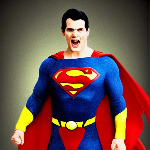 Prompt: Superman >>yelling<<<<
