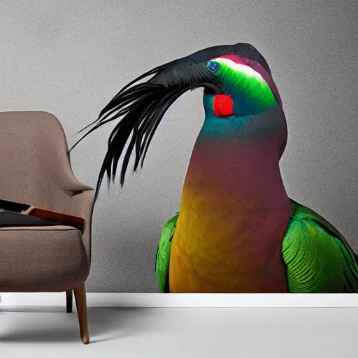 Image similar to interior design inspired by nicobar pigeon, award - winning photograph, canon eos 5 d mark iv, fujifilm x - t 4