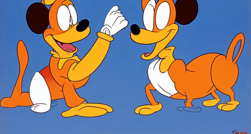 Prompt: disney pluto by tex avery
