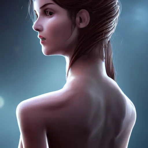 Image similar to a beautiful Cotton Mill Girl, symmetrical, perfect body and face. dramatic angle, ornate, details, smooth, sharp focus, illustration, realistic, cinematic, artstation, award winning, rgb , unreal engine, octane render, cinematic light, macro, depth of field, blur, red light and clouds from the back, highly detailed epic cinematic concept art CG render made in Maya, Blender and Photoshop, octane render, excellent composition, dynamic dramatic cinematic lighting, aesthetic, very inspirational, arthouse by John Singer Sargent