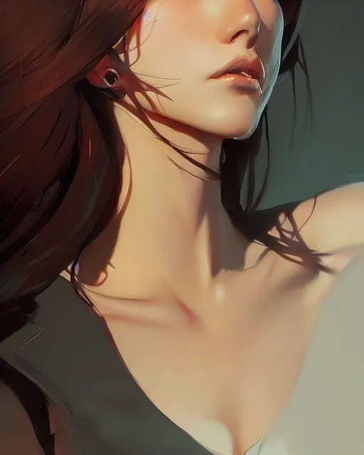 Image similar to a detailed image of an attractive!!!! nervous girl, by greg rutkowski artgerm ross tran ilya kuvshinov. 7 0 mm