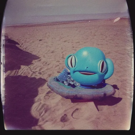 Image similar to polaroid photo of bikini bottom