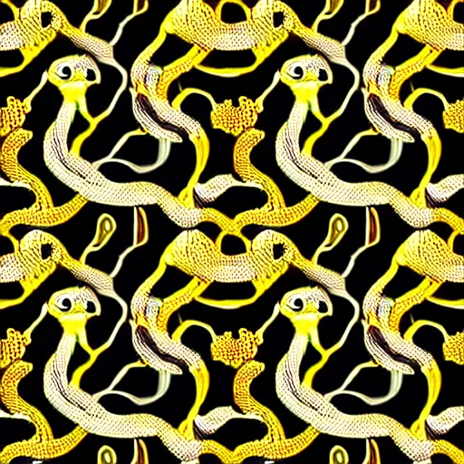 Image similar to seamless pattern showing poisonous snakes. colorful, hdr photography, seamless, tileable, ornament.