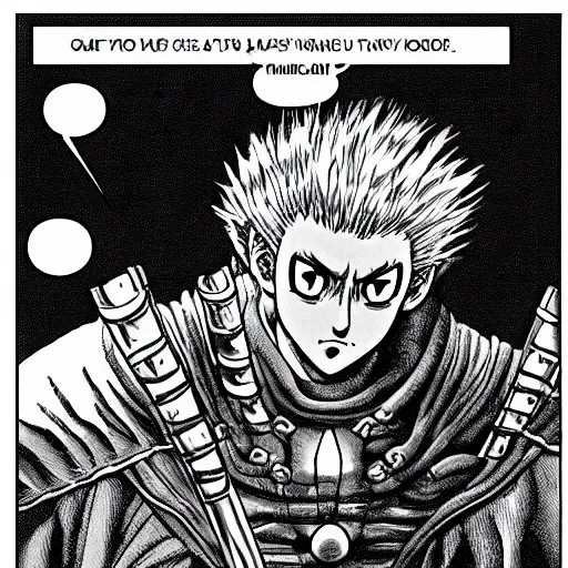 Image similar to Berserk :: Guts ,by Paru Itagaki :: Manga panel,