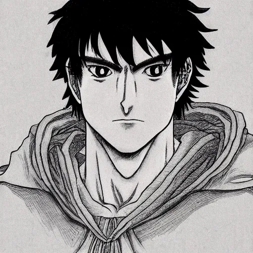 Image similar to a portrait of man by kentaro miura