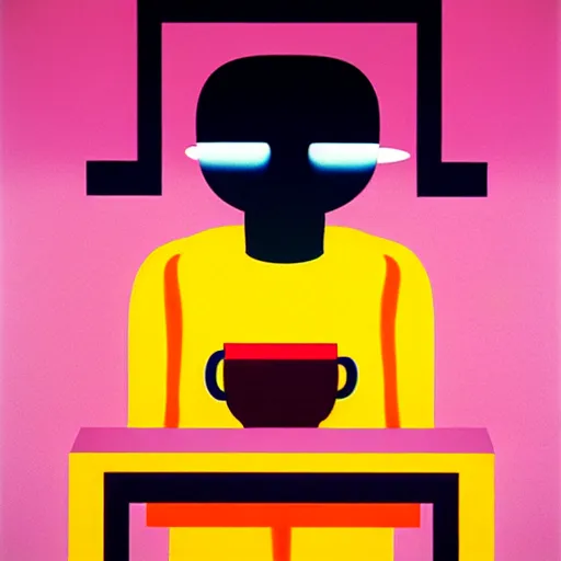 Image similar to coffee by shusei nagaoka, kaws, david rudnick, airbrush on canvas, pastell colours, cell shaded, 8 k, by basquiat