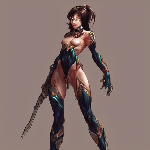 Prompt: a Hyung tae Kim concept art of female character on a render by the artist Hyung tae Kim , Jiyun Chae, Joe Madureira, trending on Artstation Hyung tae Kim, artbook,