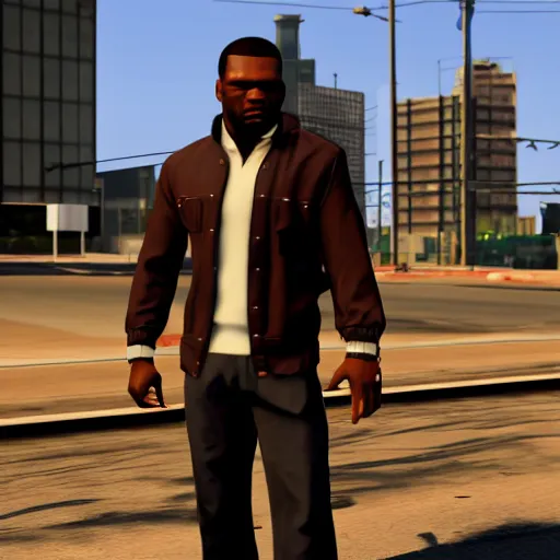 Image similar to 50 cent 3D model character from Gta 5