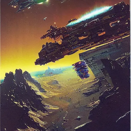 Prompt: hell rider, chris foss, john harris, beeple, wayne barlowe