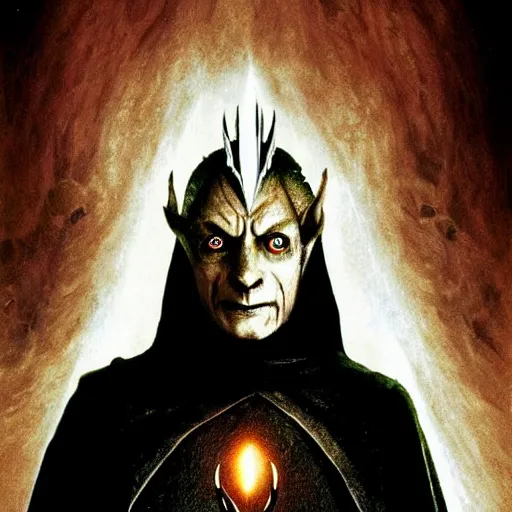 Image similar to the Dark Lord Sauron, who in an earlier age created the One Ring to rule the other Rings of Power given to Men, Dwarves, and Elves, in his campaign to conquer all of Middle-earth. From homely beginnings in the Shire, a hobbit land reminiscent of the English countryside, the story ranges across Middle-earth, following the quest to destroy the One Ring mainly through the eyes of the hobbits Frodo, Sam, Merry and Pippin.