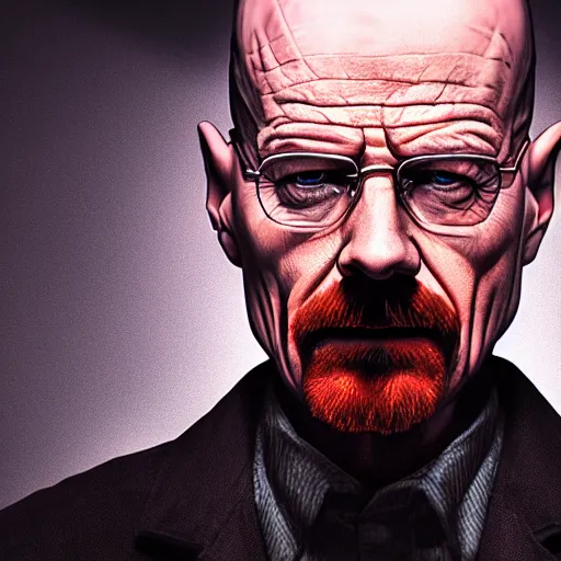 Image similar to walter white as joker, 8k, cinematic lighting