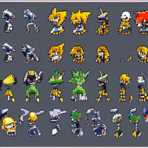 Image similar to Digimon orthographic isometric sprite sheet