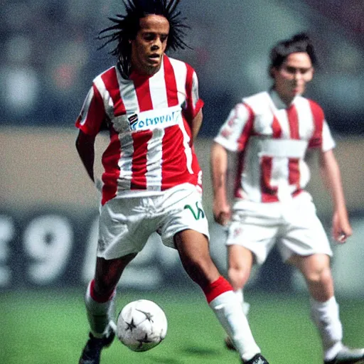 Image similar to photograph, Ronaldinho playing for AFC Ajax Amserdam