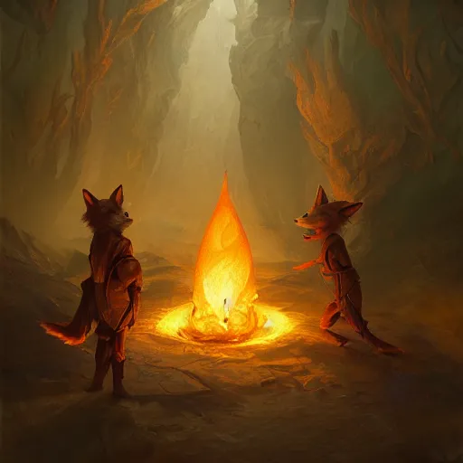 Prompt: anthropomorphic medic fox in a vortex of flame, 8k resolution matte fantasy painting, cinematic lighting, DeviantArt Artstation, Jason Felix Steve Argyle Tyler Jacobson Peter Mohrbacher