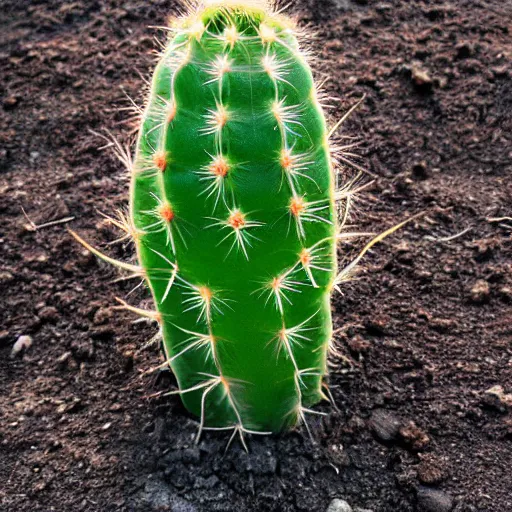 Image similar to cactus grown on man's face instead of beards, 5 0 mm