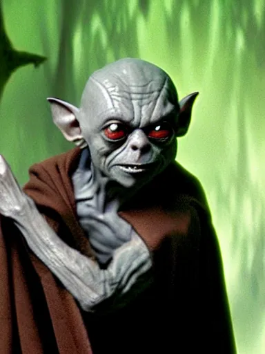 Image similar to Gollum as Sith Lord