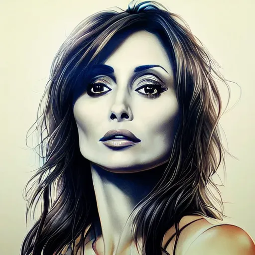 Prompt: a beautiful detailed portrait of natalie imbruglia from music video torn, by artgerm, high details