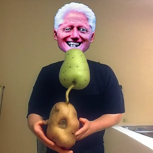 Image similar to a potato that looks like Bill Clinton