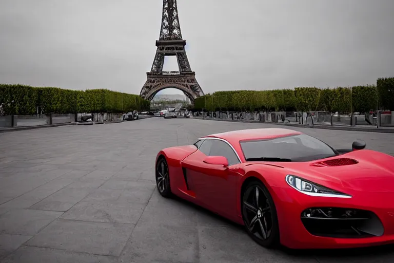 Prompt: a car that is designed like the eiffel tower, cinematic photograph, car commercial photograph, amazing lighting, stunning,