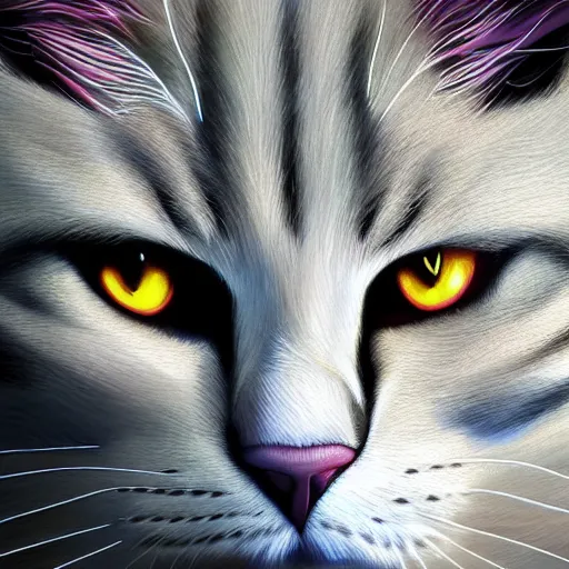 Image similar to an oil painting of a powerful cat with a chiseled jawline, giga chad, dramatic impactful colors, by artgerm, hd, hdr, ue 5, ue 6, unreal engine 5, realistic anime 3 d style, cinematic 4 k wallpaper, 8 k, ultra detailed, gta cover art, high resolution, artstation, award winning