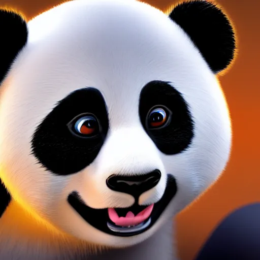 Image similar to a cartoon panda, Disney, digital art, highly detailed, award winning, concept art, intricate, sharp focus, masterpiece, Trending on Artstation HQ, unreal engine 5, 4K UHD image