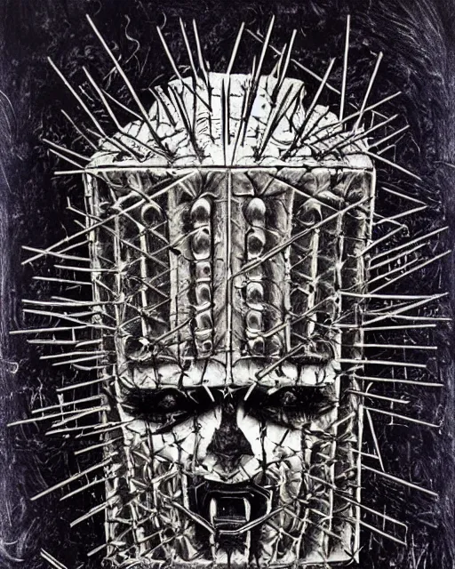 Image similar to Hellraiser movie poster by HR Giger