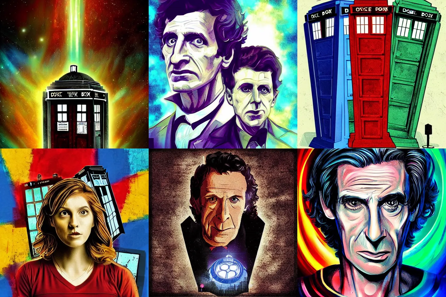 Prompt: “doctor who regeneration, beautiful high quality digital art by mad dog jones”