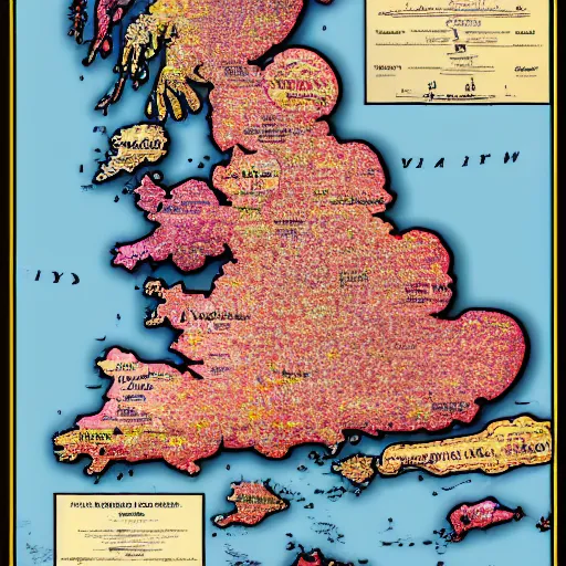 Prompt: the map of uk random countries are in uk