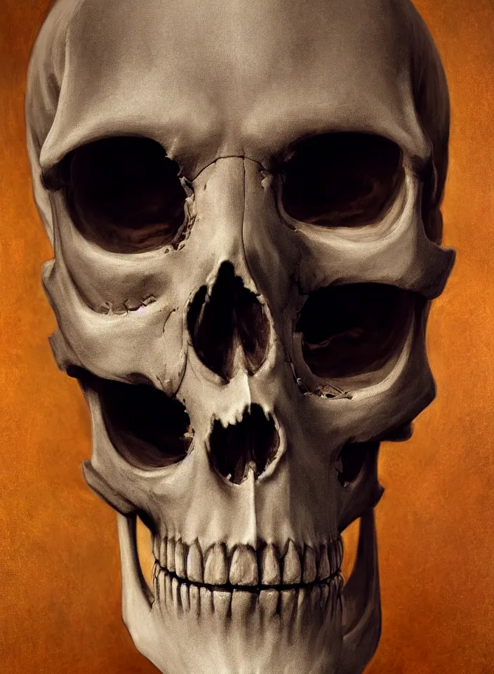 Image similar to a face portrait of a undead skeleton from skyrim, fantasy setting, beautiful environment, serene colors, soft lighting, atmospheric, cinematic, moody, in the style of diego koi, gina heyer, luiz escanuela, art by alyssa monk, hyperrealism, rule of thirds, golden ratio, oil on canvas, 8 k