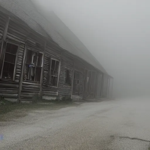 Image similar to Foggy ghost town