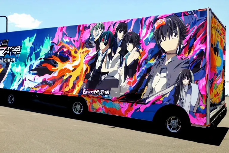 Image similar to anime-truck-wrap-side-shot