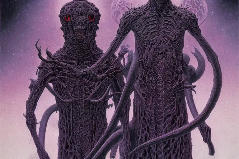 Prompt: that is not dead which can eternal lie and with strange aeons even death may die, intricate, ultra high definition, ultra detailed, symmetry, sci - fi, dark fantasy, by wayne barlowe