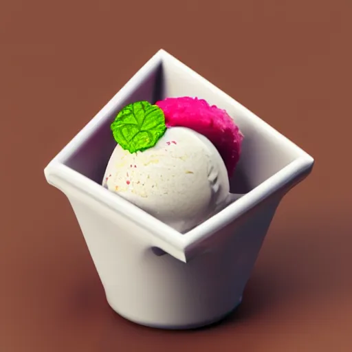 Image similar to ice cream made of sushi, 8 k, hyper realism, octane render