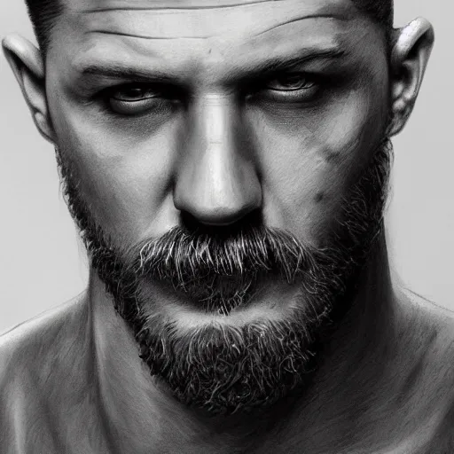 Prompt: ultra realistic portrait of Tom Hardy, detailed, 8K, sketch style,