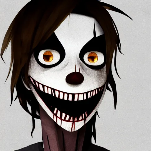 Prompt: low polygon jeff the killer, isometric, ultra hd, octane render, on a white background